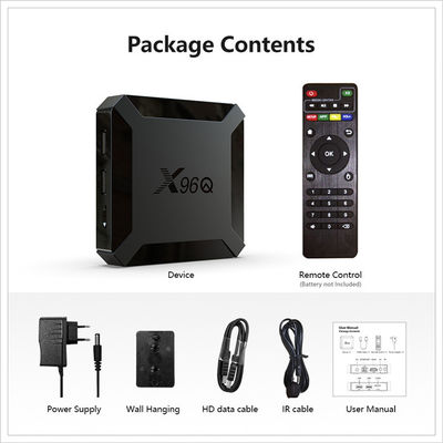 AndroidOTT Android TV Box 10.0 X96Q With Factory Price Quad Core 2.4G 4k 2GB+16GB Smart Tv Set Top Box