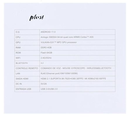 ARM Cortex A55 OTT Android TV Box Media Player Box Amlogic S905x4 Quad Core
