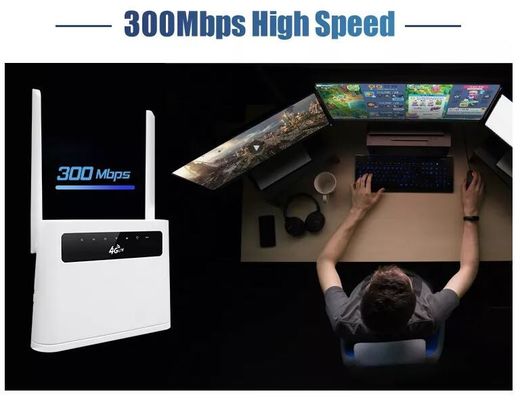 Sim Card Fiber Optic Modem Router 4g LTE Wifi 300Mbps Wireless Wifi ODM