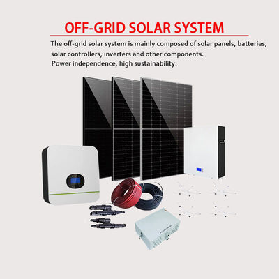 10kw Hybrid On Grid Home Potovoltaic Solar PV Inverter System Lithium-Ion Battery