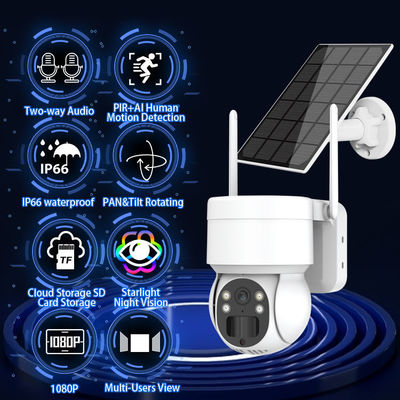 GSM Tuya Solar Digital CCTV Smart PTZ Camera With Sim Card