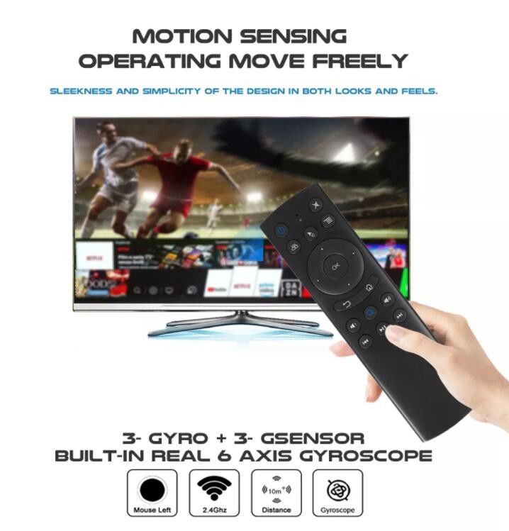 Bluetooth IR Air Mouse 4K HDR Remote Control For Android TV Streaming Media Player